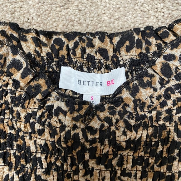 Better Be Cheetah Print Smocked Crop Top - Picture 4 of 5